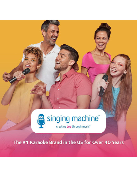 Karaoke Portátil Singing Machine Groove Mini Rosa - Bluetooth