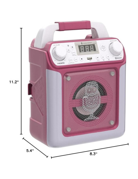 Karaoke Portátil Singing Machine Groove Mini Rosa - Bluetooth