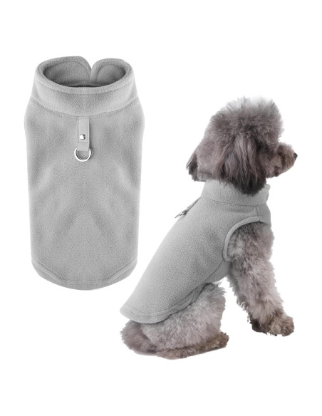 Suéter para Perros Pequeños PETCARE Chaleco Polar Gris