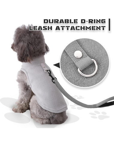 Suéter para Perros Pequeños PETCARE Chaleco Polar Gris