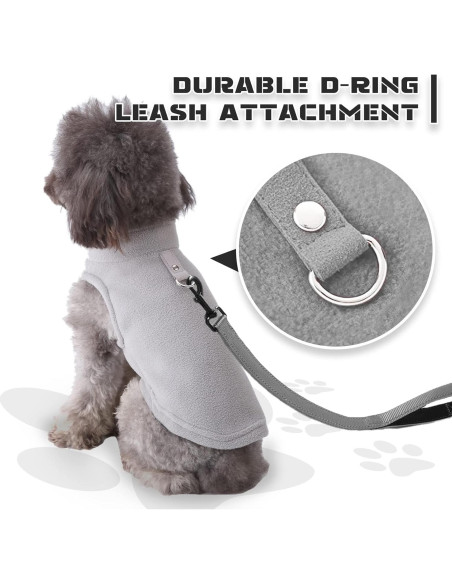 Suéter para Perros Pequeños PETCARE Chaleco Polar Gris