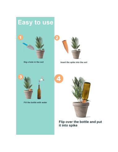 Picos de Riego Vensovo 10 Piezas Terracota Automáticos