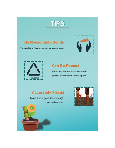 Picos de Riego Vensovo 10 Piezas Terracota Automáticos