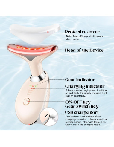 Masajeador de Cuello YUNRUO Rosa 3-en-1 Compacto y Recargable