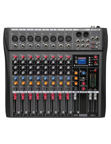 Consola de Mezcla Digital 8 Canales Bluetooth Profesional