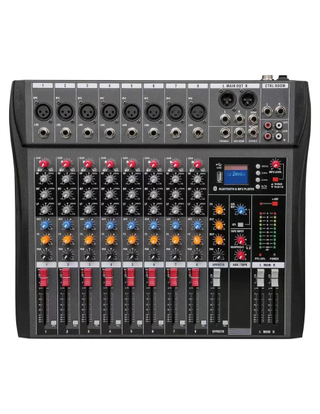 Consola de Mezcla Digital 8 Canales Bluetooth Profesional