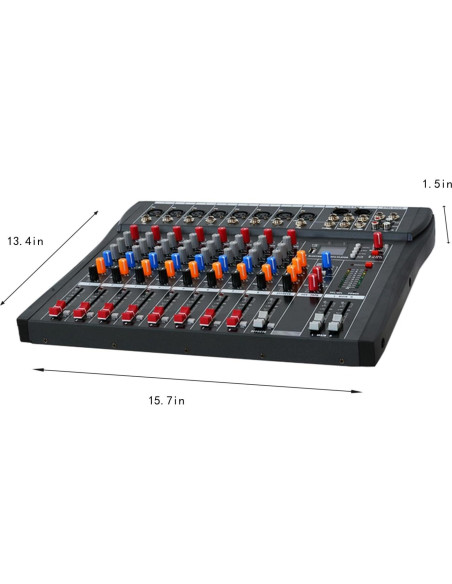 Consola de Mezcla Digital 8 Canales Bluetooth Profesional