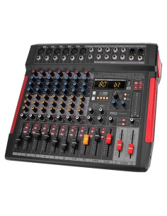 Controlador de Mezclador de Audio Pyle PMX648 8 Canales USB