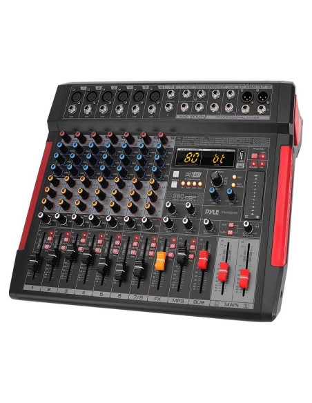 Controlador de Mezclador de Audio Pyle PMX648 8 Canales USB