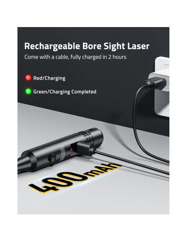 Kit de láser de puntería CVLIFE con 64 adaptadores