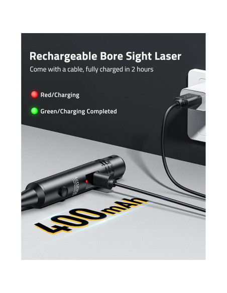 Kit de láser de puntería CVLIFE con 64 adaptadores