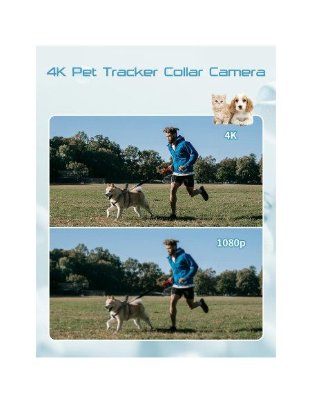 Cámara de Collar para Mascotas Apexcam 4K con WiFi y 64GB