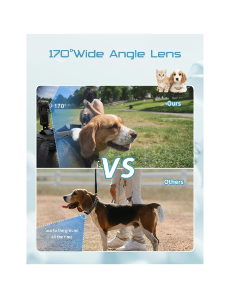 Cámara de Collar para Mascotas Apexcam 4K con WiFi y 64GB