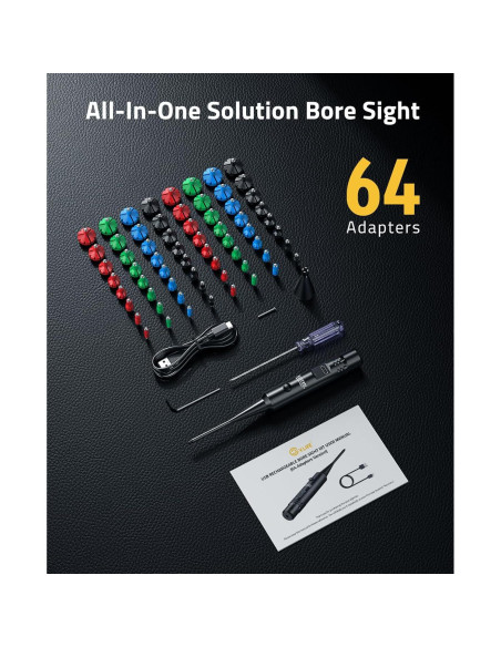 Kit de láser de puntería CVLIFE con 64 adaptadores