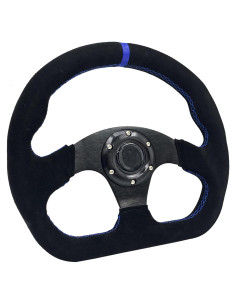 Volante de Carreras Spaorcco D-Shaped 33 cm con Claxon