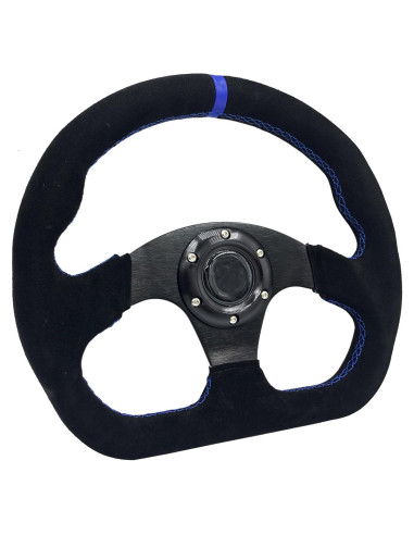 Volante de Carreras Spaorcco D-Shaped 33 cm con Claxon