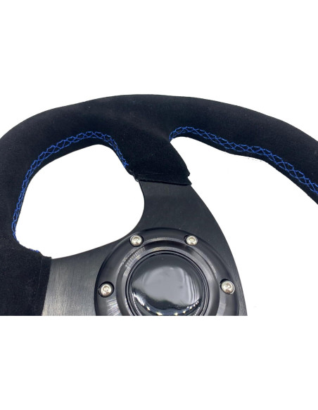 Volante de Carreras Spaorcco D-Shaped 33 cm con Claxon