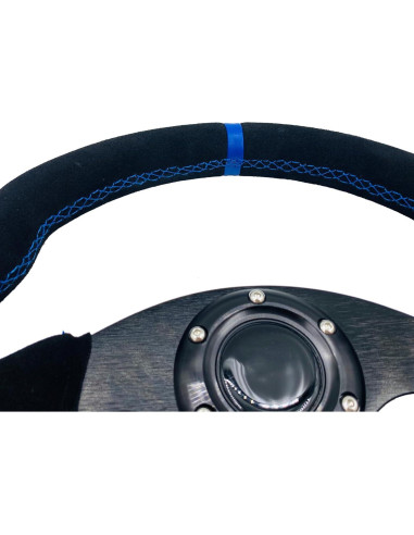 Volante de Carreras Spaorcco D-Shaped 33 cm con Claxon