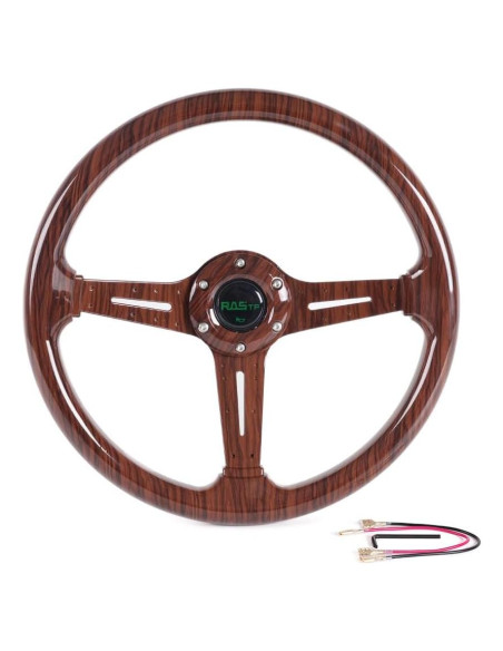 Volante de Carreras RASTP 34.5cm Madera Nogal Universal
