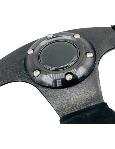 Volante de Carreras Spaorcco D-Shaped 33 cm con Claxon