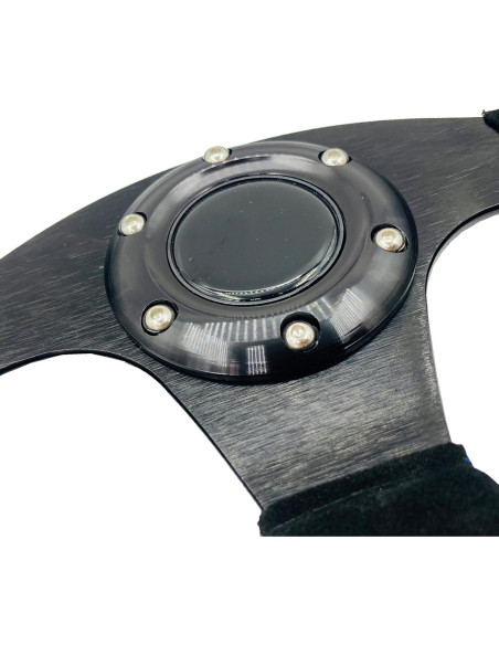 Volante de Carreras Spaorcco D-Shaped 33 cm con Claxon