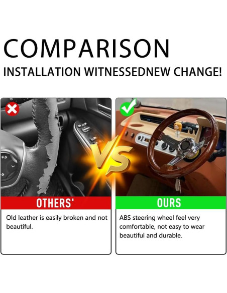 Volante de Carreras RASTP 34.5cm Madera Nogal Universal