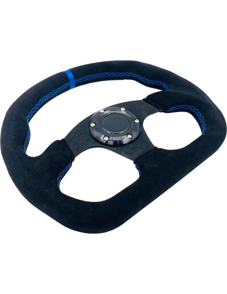 Volante de Carreras Spaorcco D-Shaped 33 cm con Claxon