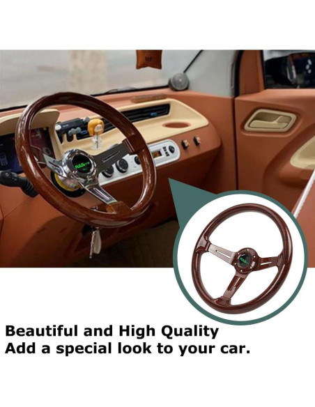 Volante de Carreras RASTP 34.5cm Madera Nogal Universal