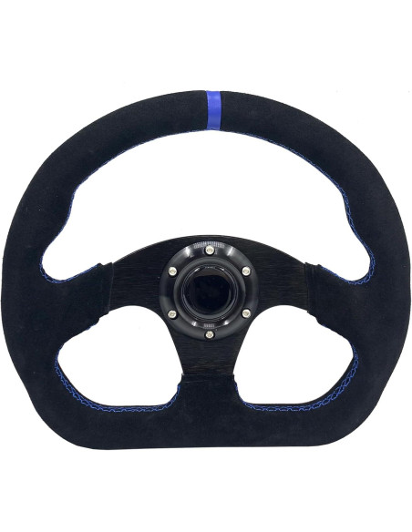 Volante de Carreras Spaorcco D-Shaped 33 cm con Claxon