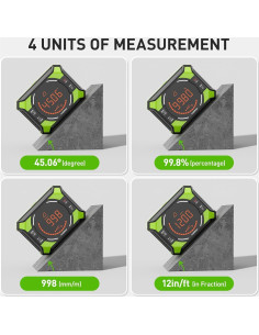 Medidor de Ángulo Digital Huepar AG2L con Nivel Láser 2