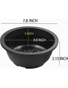 Macetas Redondas MUZHI 12 Piezas para Bonsai 19.8 cm 2