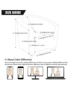 Funda de Silla Barrel SearchI Estirable Patrón 1 70-80 cm 2