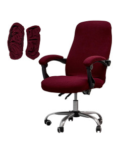 Funda de Silla Melaluxe Universal con Fundas Reposabrazos - Rojo