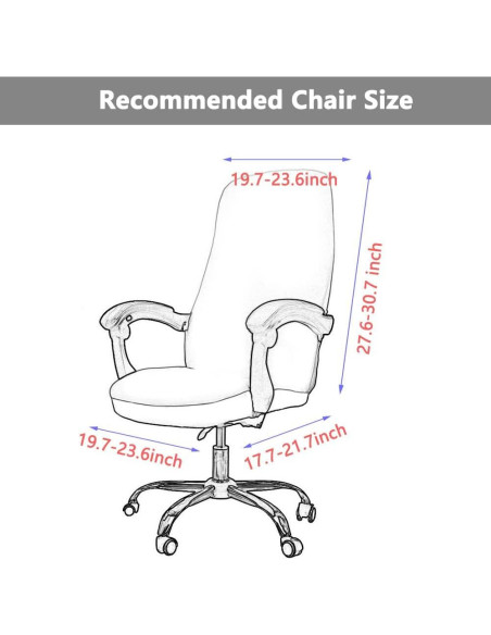 Funda de Silla Melaluxe Universal con Fundas Reposabrazos - Rojo