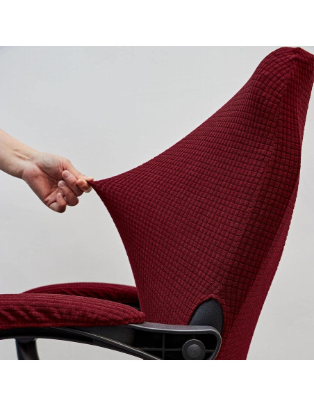 Funda de Silla Melaluxe Universal con Fundas Reposabrazos - Rojo