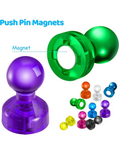 Imanes Decorativos HongyiTime 90 PCS Coloridos Fuertes 2