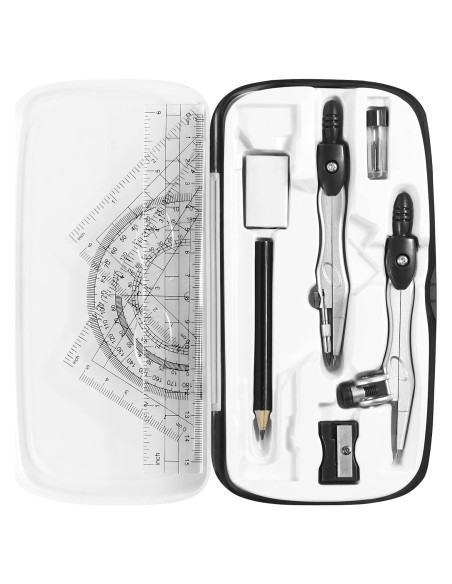 Juego de Geometría Vobou 10 Piezas con Caja Negra