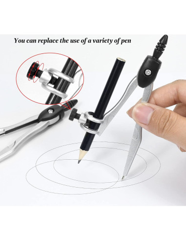 Juego de Geometría Vobou 10 Piezas con Caja Negra