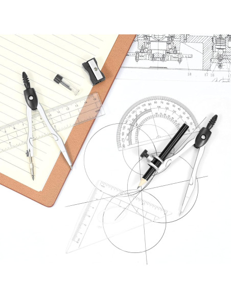 Juego de Geometría Vobou 10 Piezas con Caja Negra