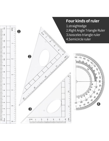 Juego de Geometría Vobou 10 Piezas con Caja Negra