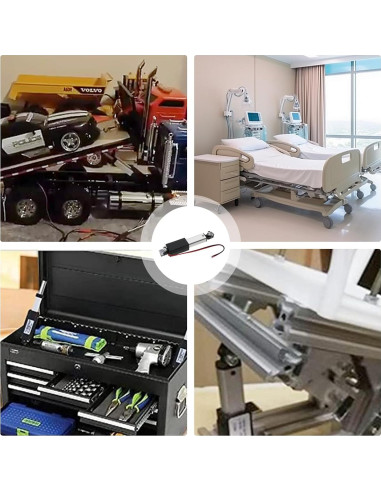 Actuador Lineal Eléctrico Mini 25mm 120N 12V para Automatización