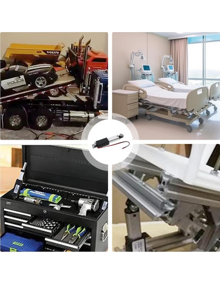 Actuador Lineal Eléctrico Mini 25mm 120N 12V para Automatización