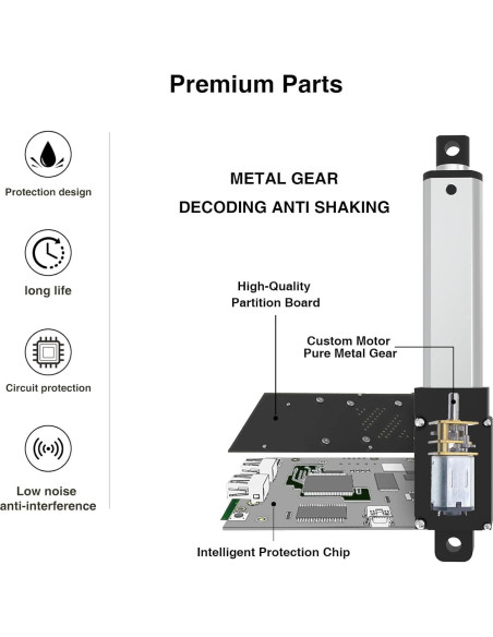 Actuador Lineal Eléctrico Mini 25mm 120N 12V para Automatización