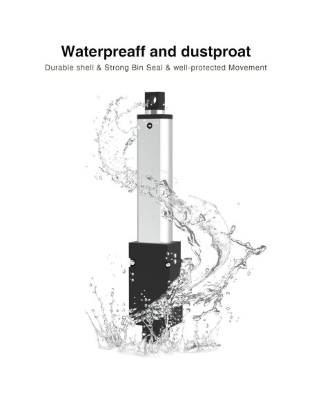 Actuador Lineal Eléctrico Mini 25mm 120N 12V para Automatización