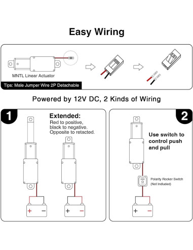 Actuador Lineal Eléctrico Mini 25mm 120N 12V para Automatización