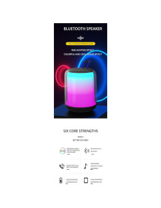Altavoz Bluetooth 5.1 TWS RGB Sparrownet 52mm Hi-Fi 2