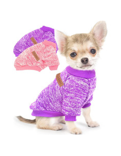 Conjunto 2 Suéteres para Perros Pequeños Uswalnna XXS
