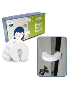 Tope de Puerta Wittle 4 Piezas EVA Blanco Antipellizcos