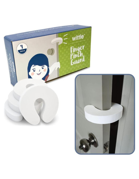 Tope de Puerta Wittle 4 Piezas EVA Blanco Antipellizcos