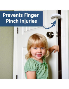 Tope de Puerta Wittle 4 Piezas EVA Blanco Antipellizcos 2